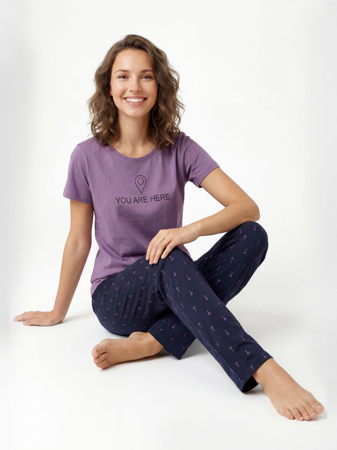 LS Women's Cotton Printed Night Suit