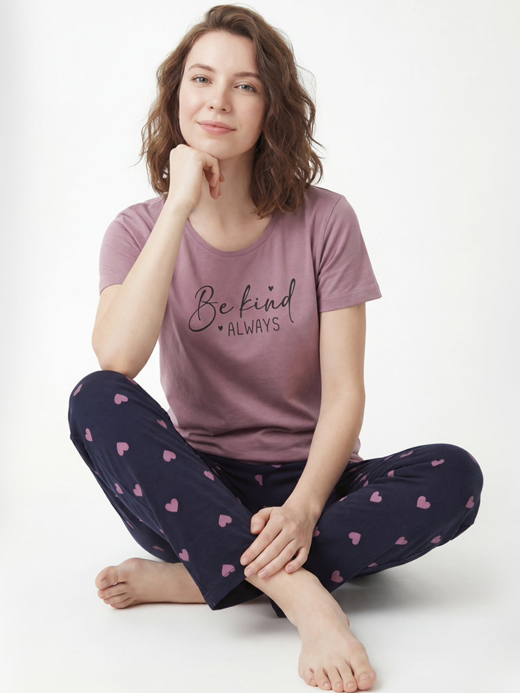 LS Women's Cotton Printed Night Suit