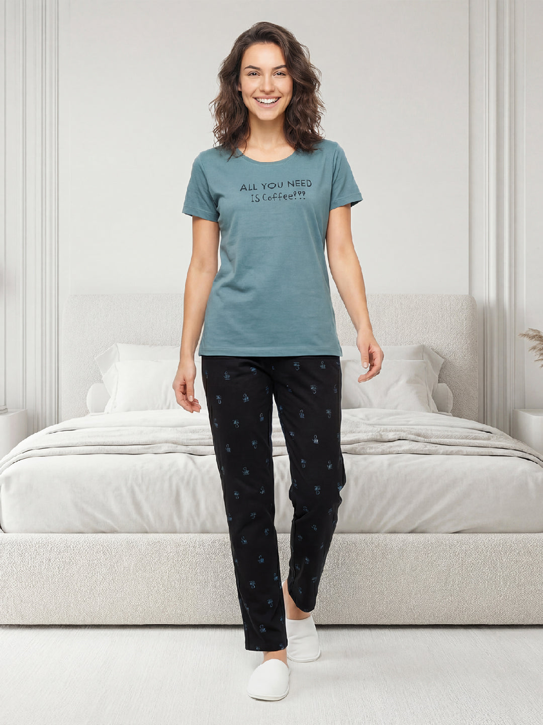 LS Women's Cotton Printed Night Suit