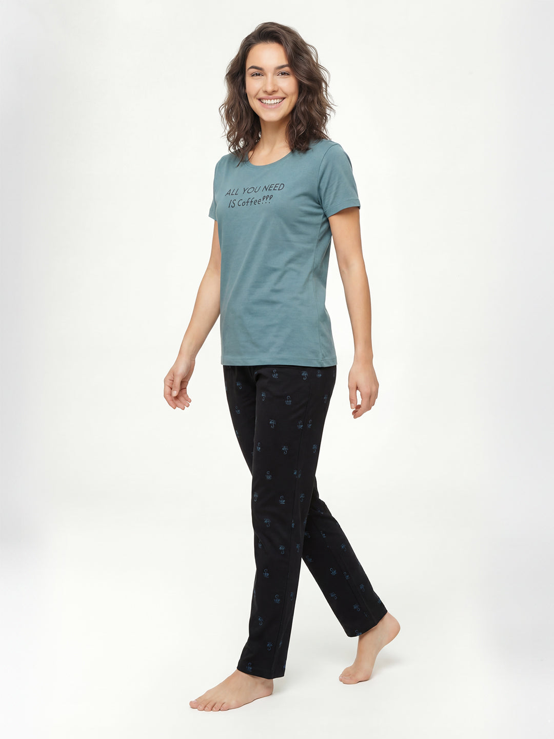 LS Women's Cotton Printed Night Suit