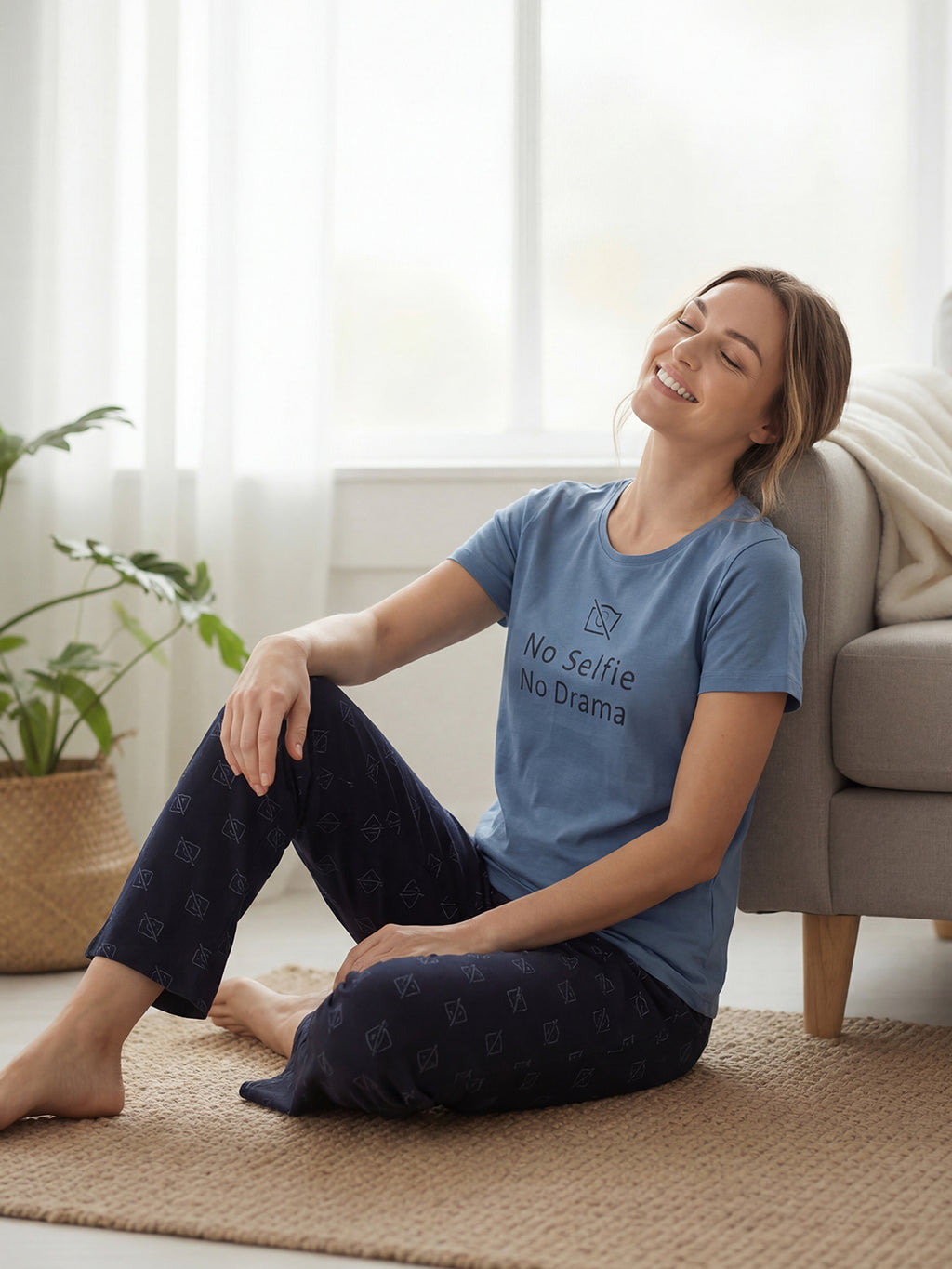 LS Women Cotton Night Suit