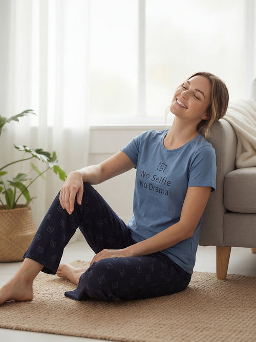 LS Women Cotton Night Suit