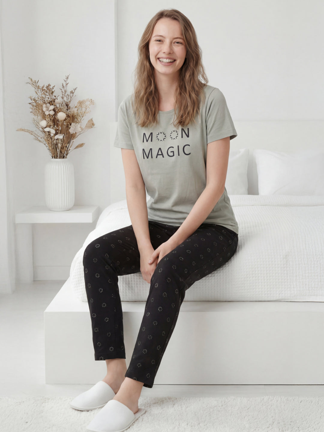 LS Women's Cotton Printed Night Suit