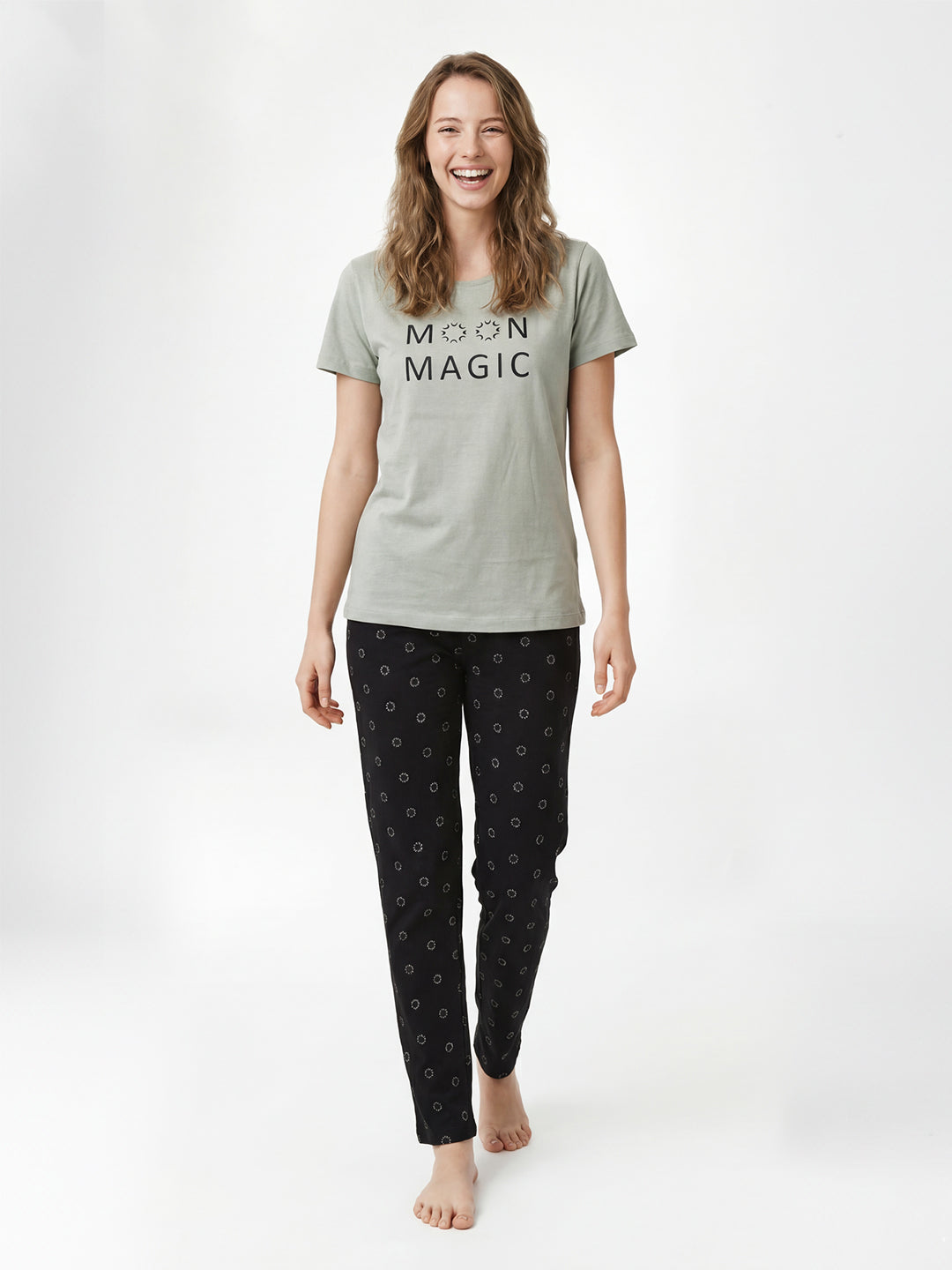 LS Women's Cotton Printed Night Suit