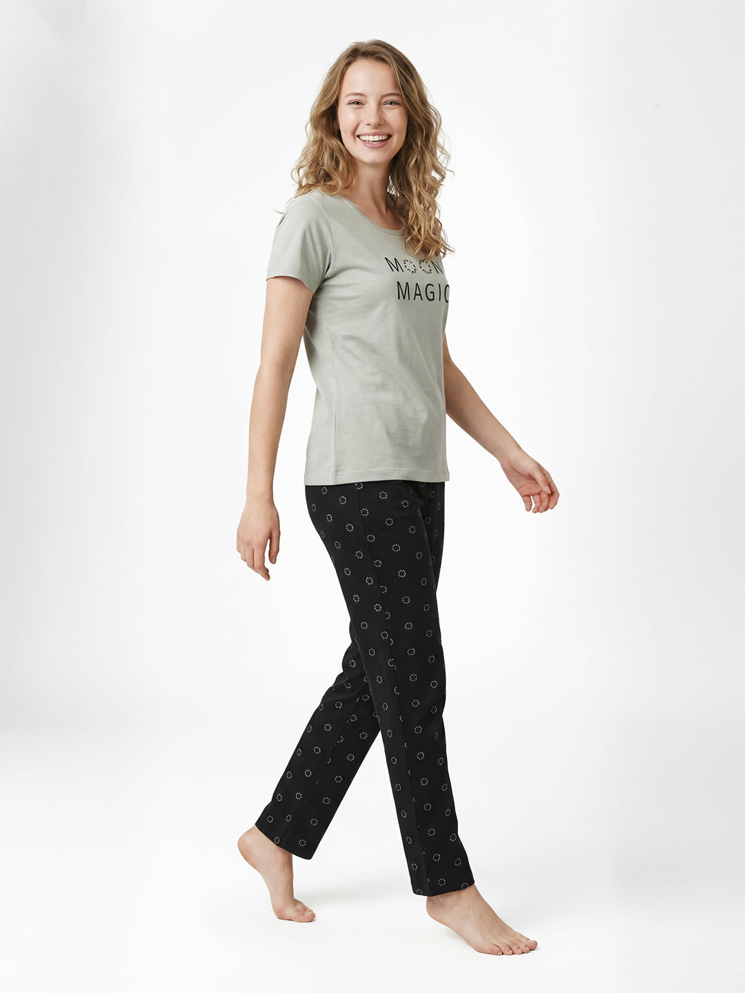 LS Women's Cotton Printed Night Suit