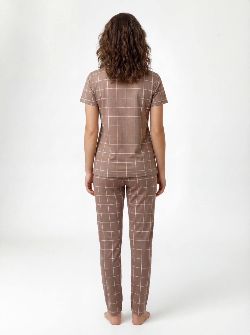 LS Women Checks Night Suit